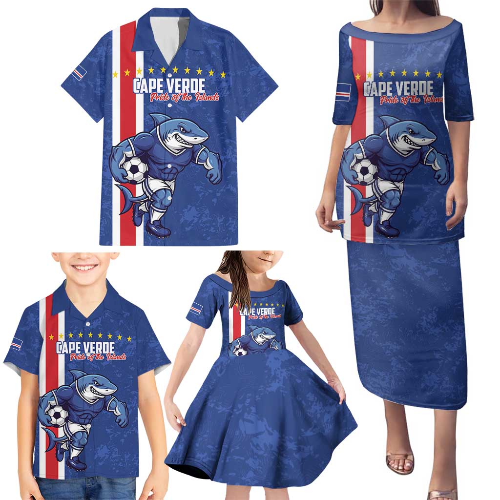 Cape Verde Football Custom Family Matching Puletasi and Hawaiian Shirt Pride Of The Islands - Wonder Print Shop