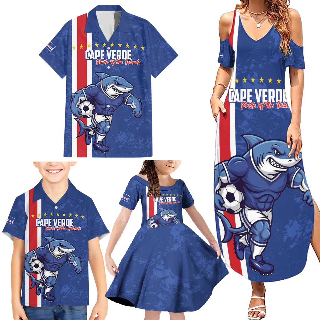 Cape Verde Football Custom Family Matching Summer Maxi Dress and Hawaiian Shirt Pride Of The Islands - Wonder Print Shop