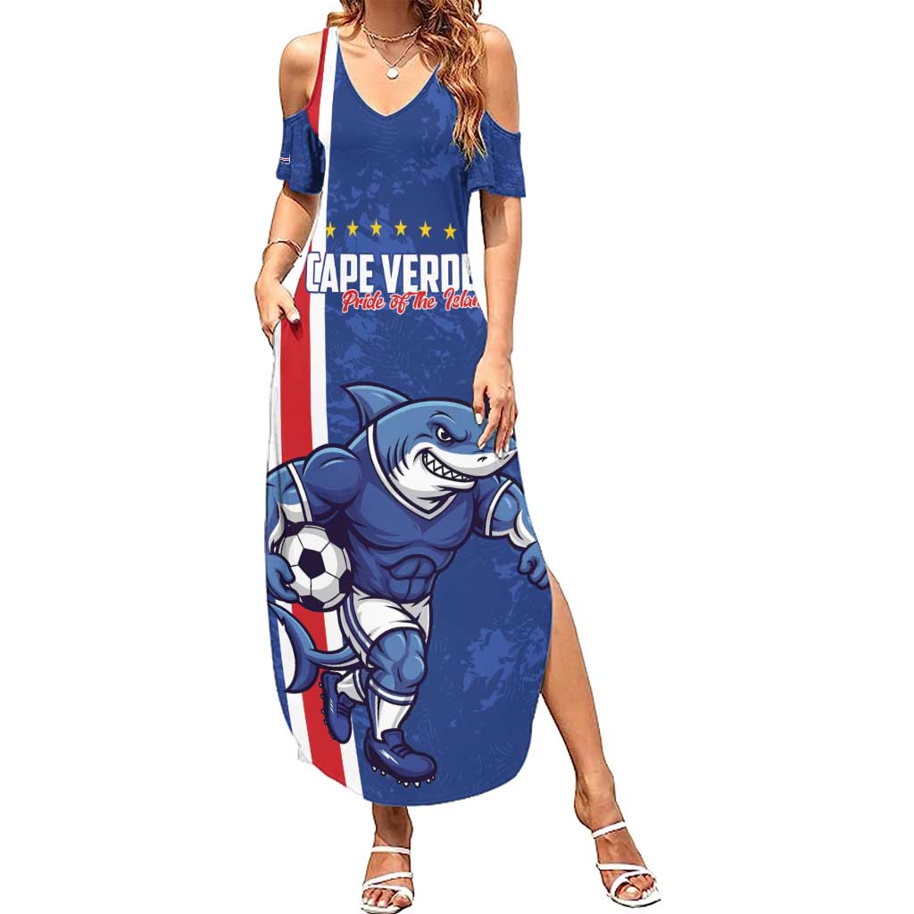 Cape Verde Football Custom Family Matching Summer Maxi Dress and Hawaiian Shirt Pride Of The Islands - Wonder Print Shop