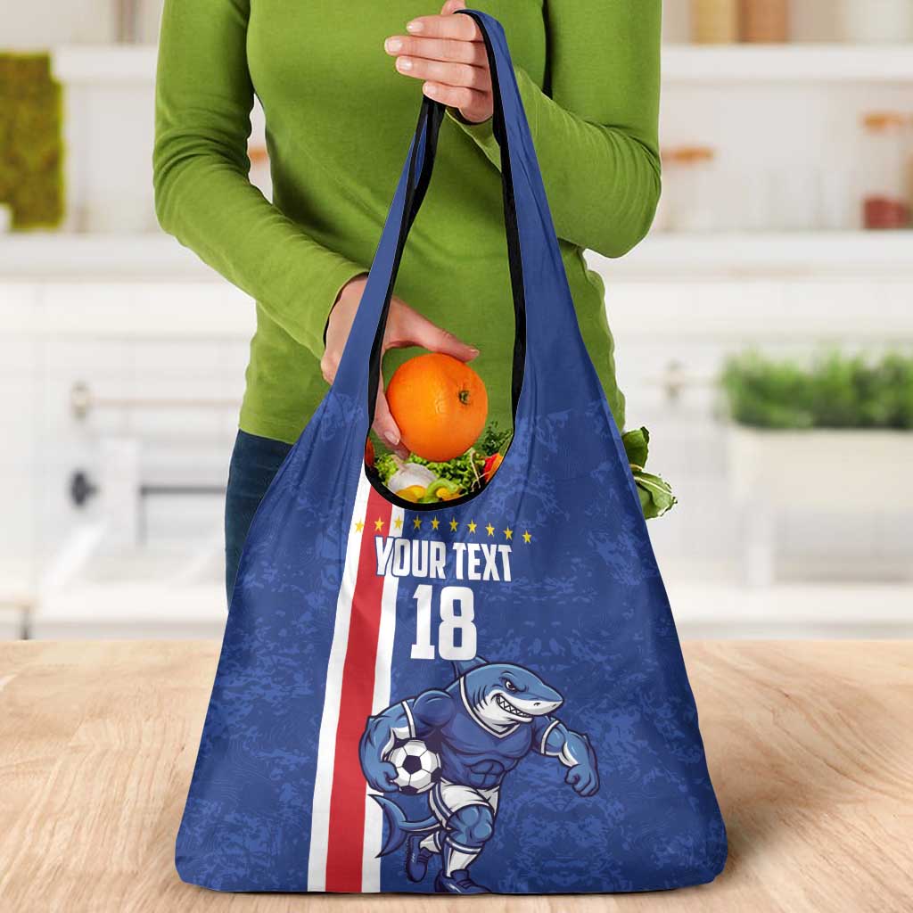 Cape Verde Football Custom Grocery Bag Pride Of The Islands - Wonder Print Shop