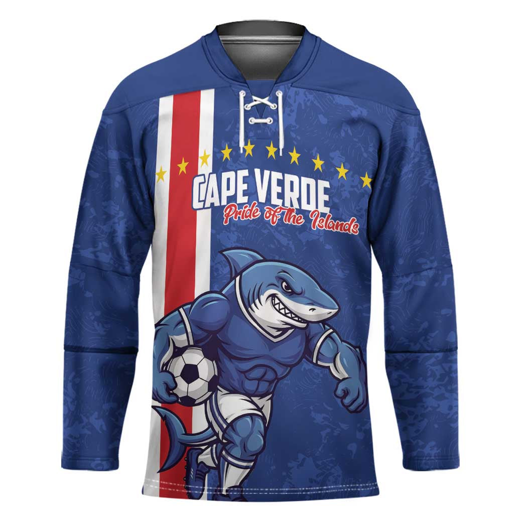 Cape Verde Football Custom Hockey Jersey Pride Of The Islands - Wonder Print Shop