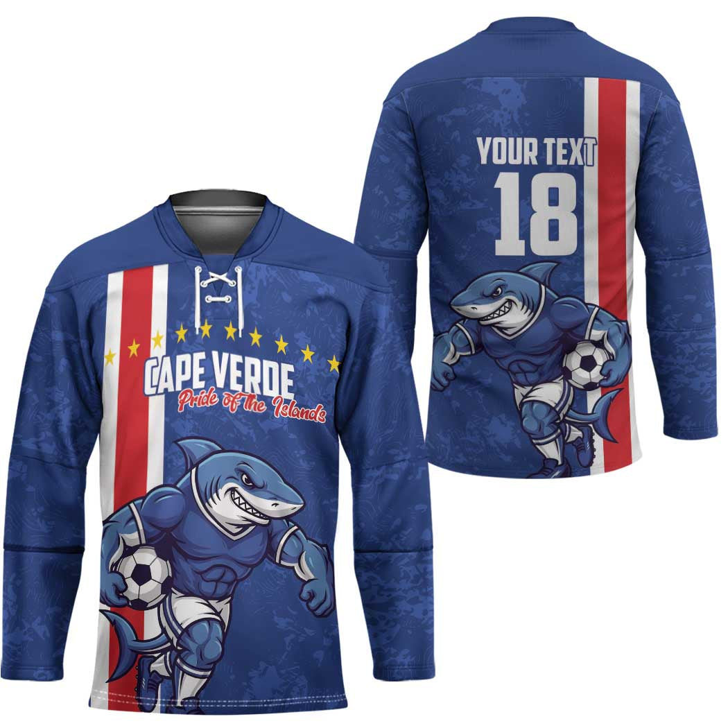 Cape Verde Football Custom Hockey Jersey Pride Of The Islands - Wonder Print Shop
