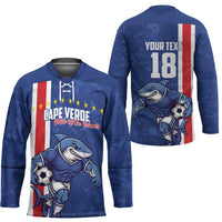 Cape Verde Football Custom Hockey Jersey Pride Of The Islands - Wonder Print Shop