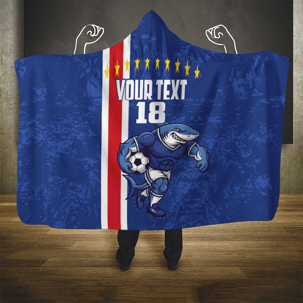 Cape Verde Football Custom Hooded Blanket Pride Of The Islands - Wonder Print Shop