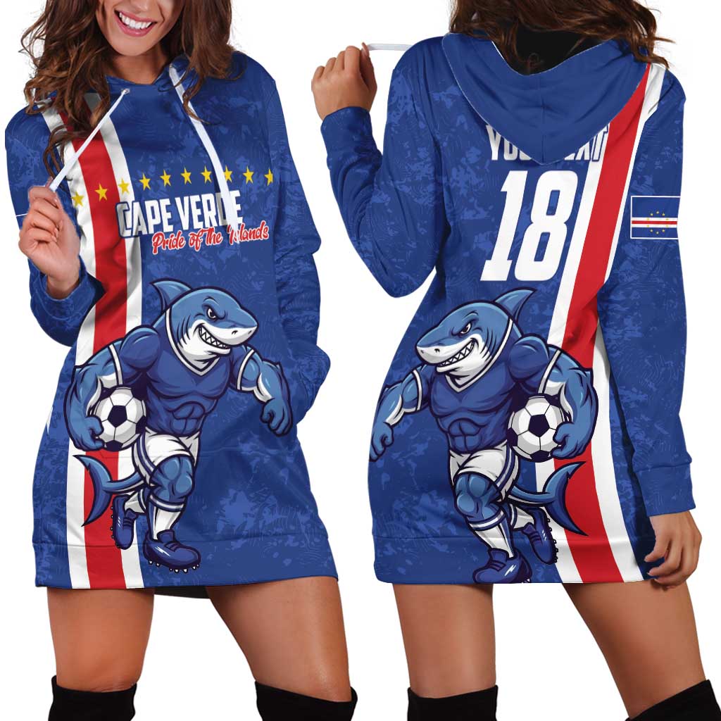 Cape Verde Football Custom Hoodie Dress Pride Of The Islands - Wonder Print Shop