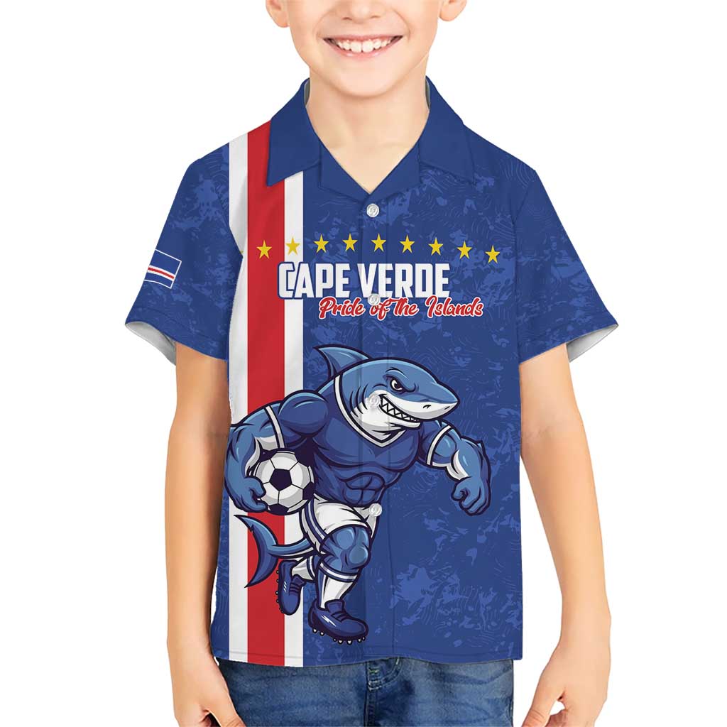 Cape Verde Football Custom Kid Hawaiian Shirt Pride Of The Islands - Wonder Print Shop