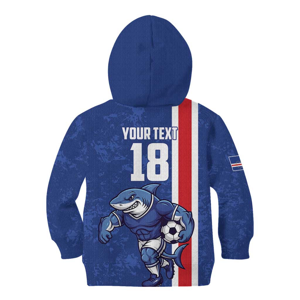 Cape Verde Football Custom Kid Hoodie Pride Of The Islands - Wonder Print Shop