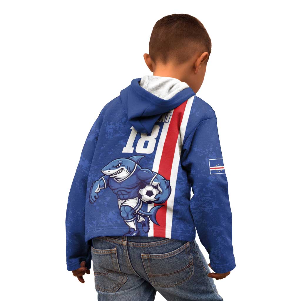 Cape Verde Football Custom Kid Hoodie Pride Of The Islands - Wonder Print Shop