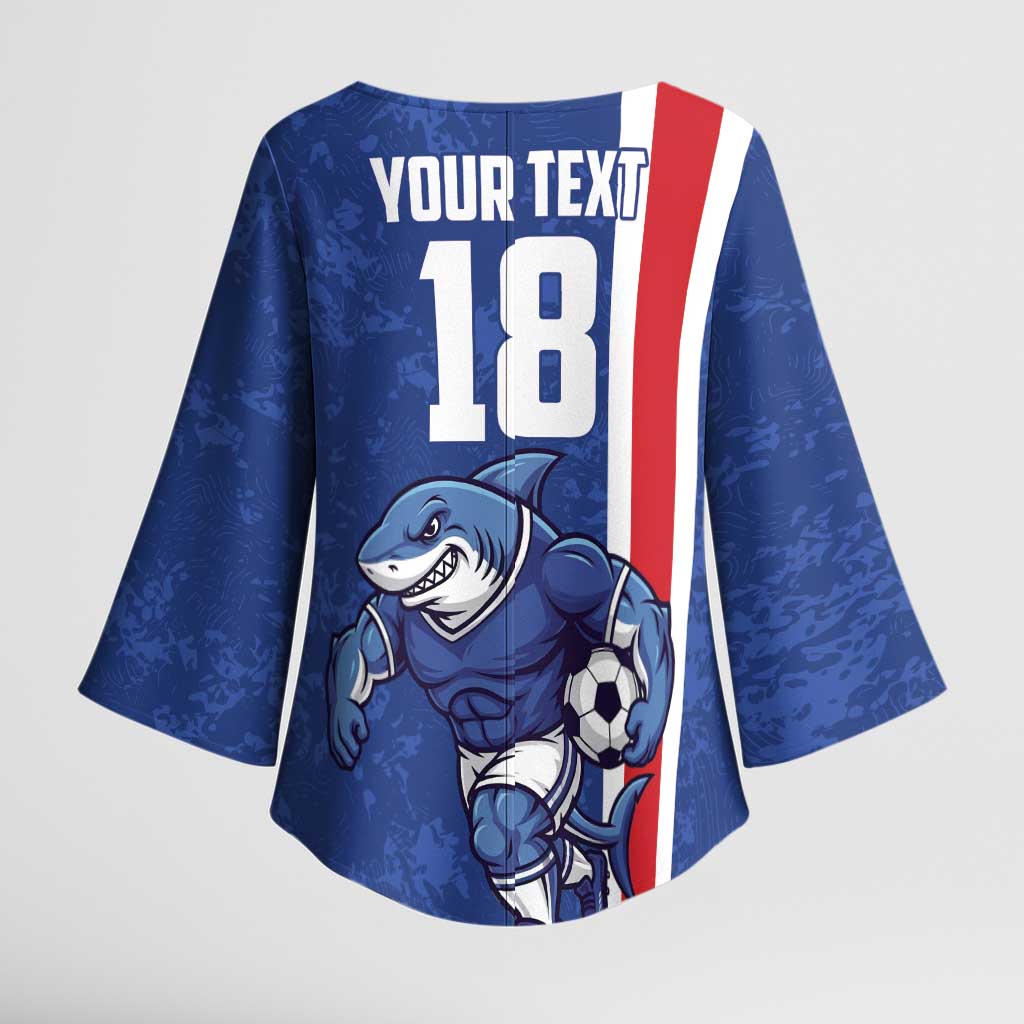 Cape Verde Football Custom Kimono Sleeve Blouse Pride Of The Islands - Wonder Print Shop