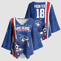 Cape Verde Football Custom Kimono Sleeve Blouse Pride Of The Islands - Wonder Print Shop