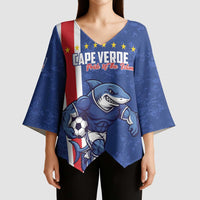 Cape Verde Football Custom Kimono Sleeve Blouse Pride Of The Islands - Wonder Print Shop