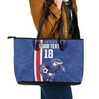 Cape Verde Football Custom Leather Tote Bag Pride Of The Islands - Wonder Print Shop