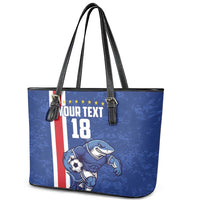 Cape Verde Football Custom Leather Tote Bag Pride Of The Islands - Wonder Print Shop