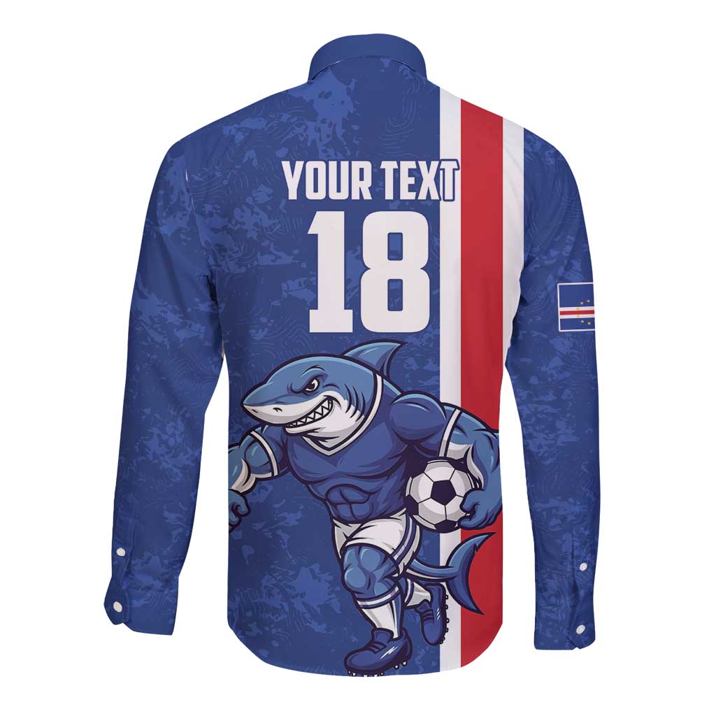 Cape Verde Football Custom Long Sleeve Button Shirt Pride Of The Islands - Wonder Print Shop