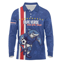 Cape Verde Football Custom Long Sleeve Polo Shirt Pride Of The Islands - Wonder Print Shop