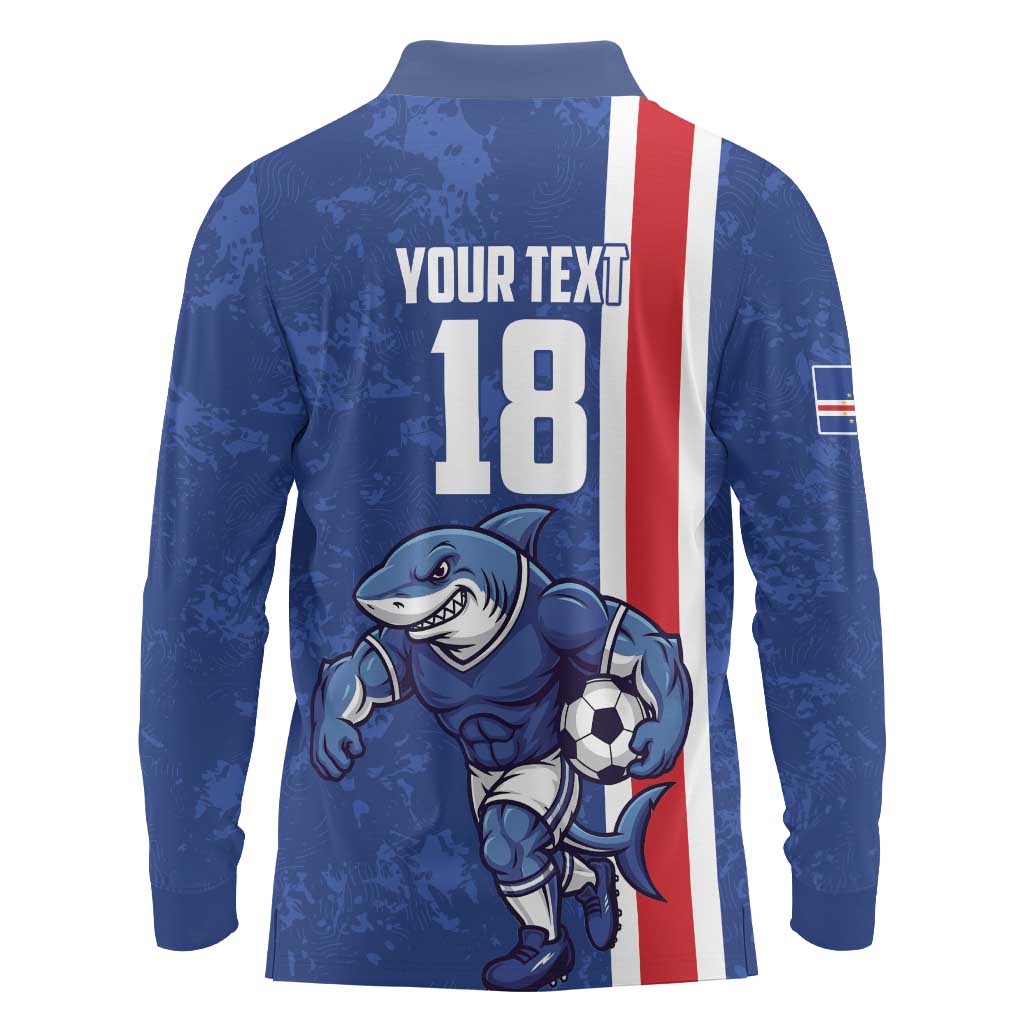 Cape Verde Football Custom Long Sleeve Polo Shirt Pride Of The Islands - Wonder Print Shop