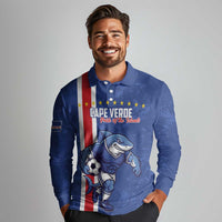 Cape Verde Football Custom Long Sleeve Polo Shirt Pride Of The Islands - Wonder Print Shop