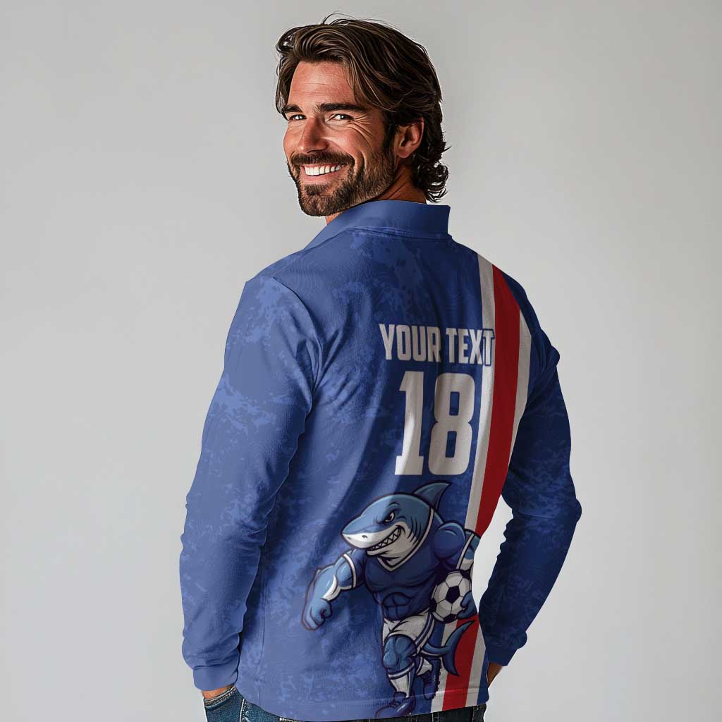 Cape Verde Football Custom Long Sleeve Polo Shirt Pride Of The Islands - Wonder Print Shop