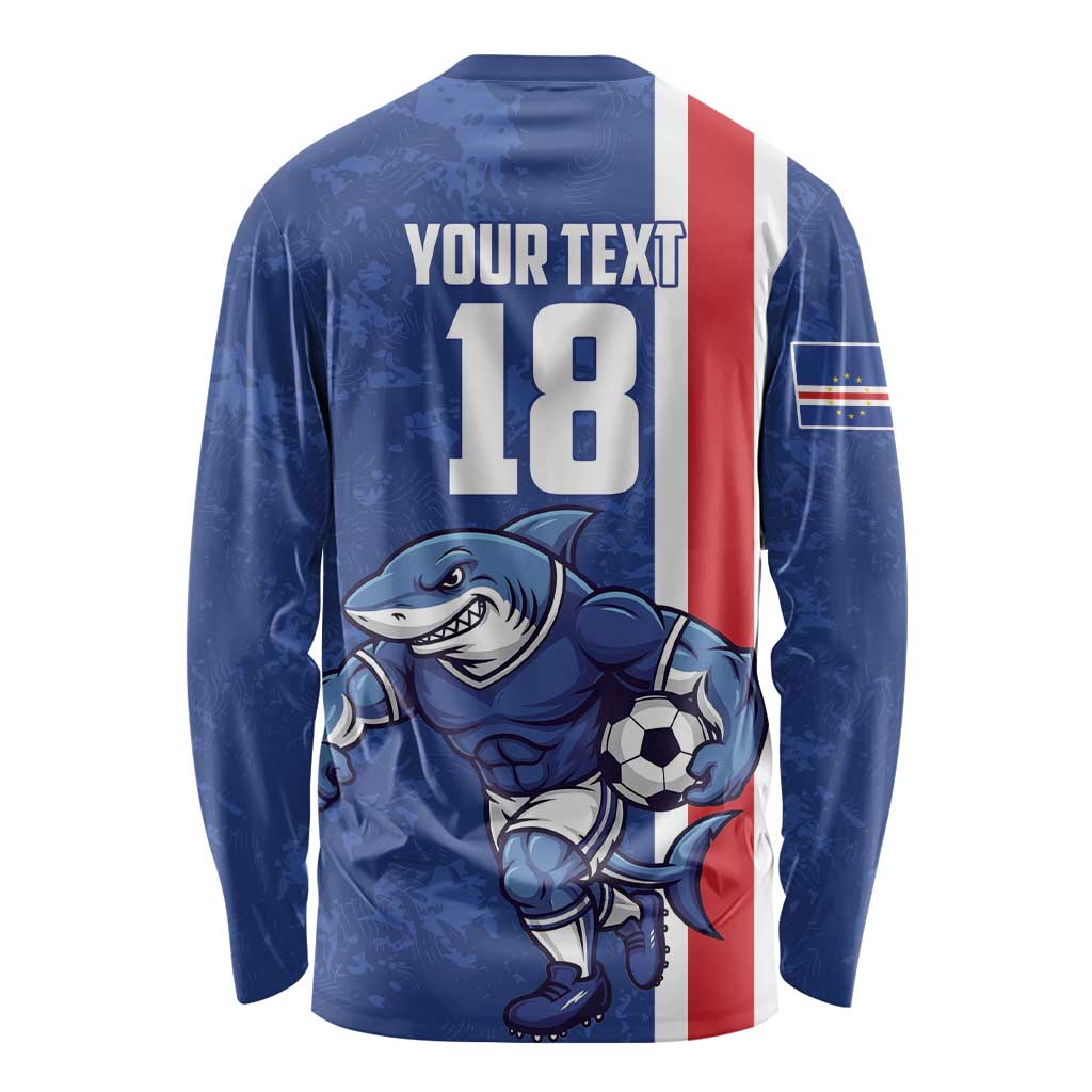 Cape Verde Football Custom Long Sleeve Shirt Pride Of The Islands - Wonder Print Shop