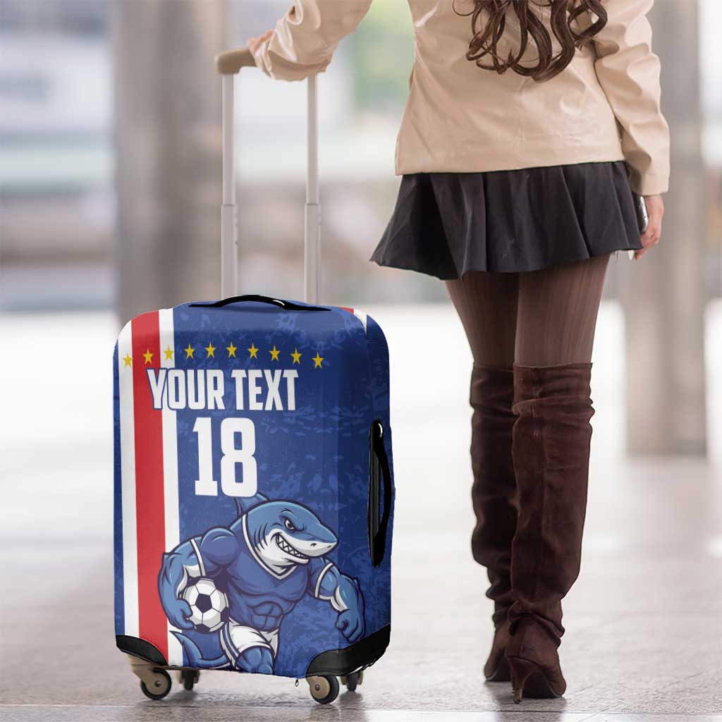 Cape Verde Football Custom Luggage Cover Pride Of The Islands - Wonder Print Shop