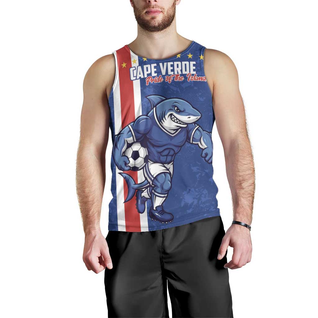 Cape Verde Football Custom Men Tank Top Pride Of The Islands - Wonder Print Shop