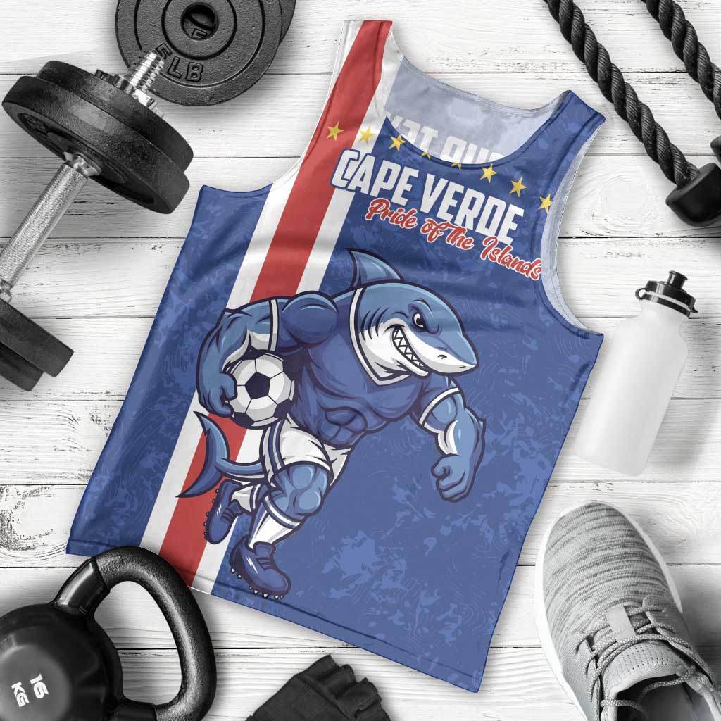 Cape Verde Football Custom Men Tank Top Pride Of The Islands - Wonder Print Shop