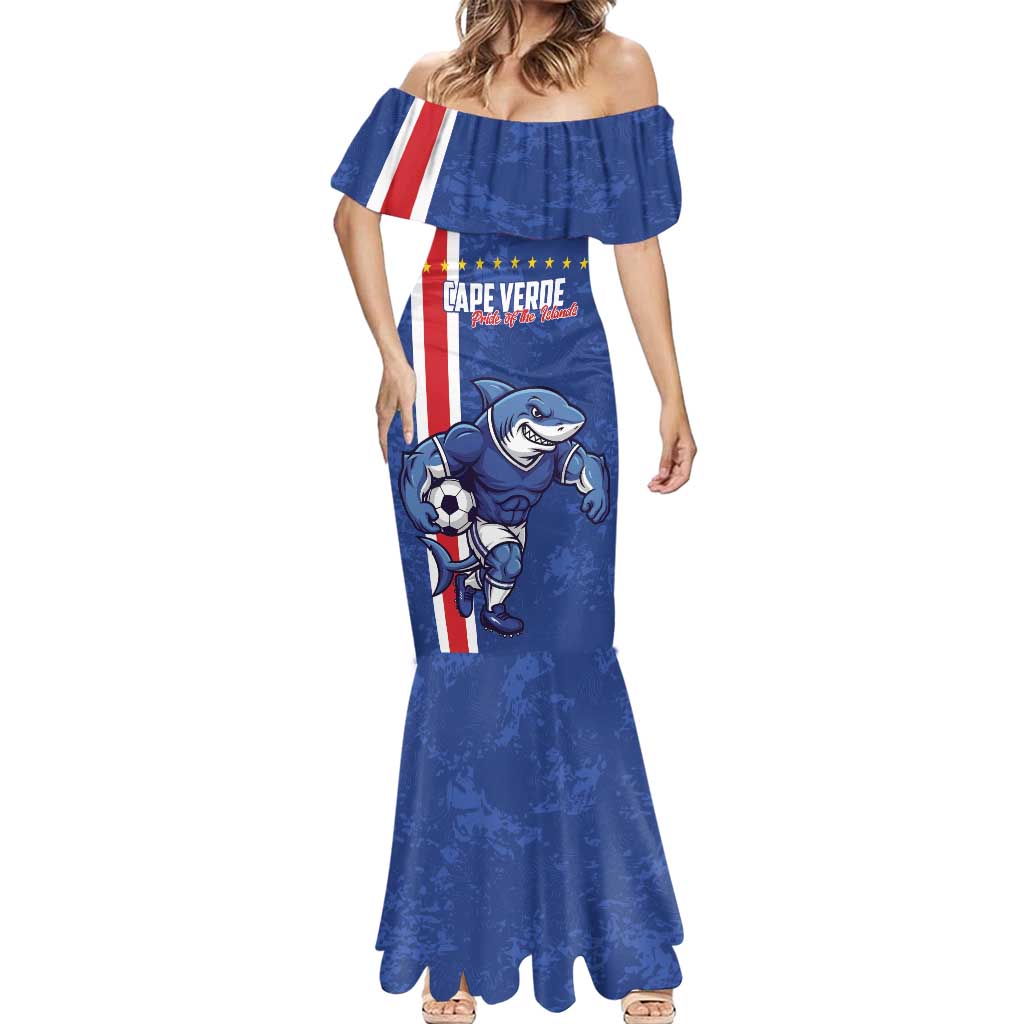Cape Verde Football Custom Mermaid Dress Pride Of The Islands - Wonder Print Shop