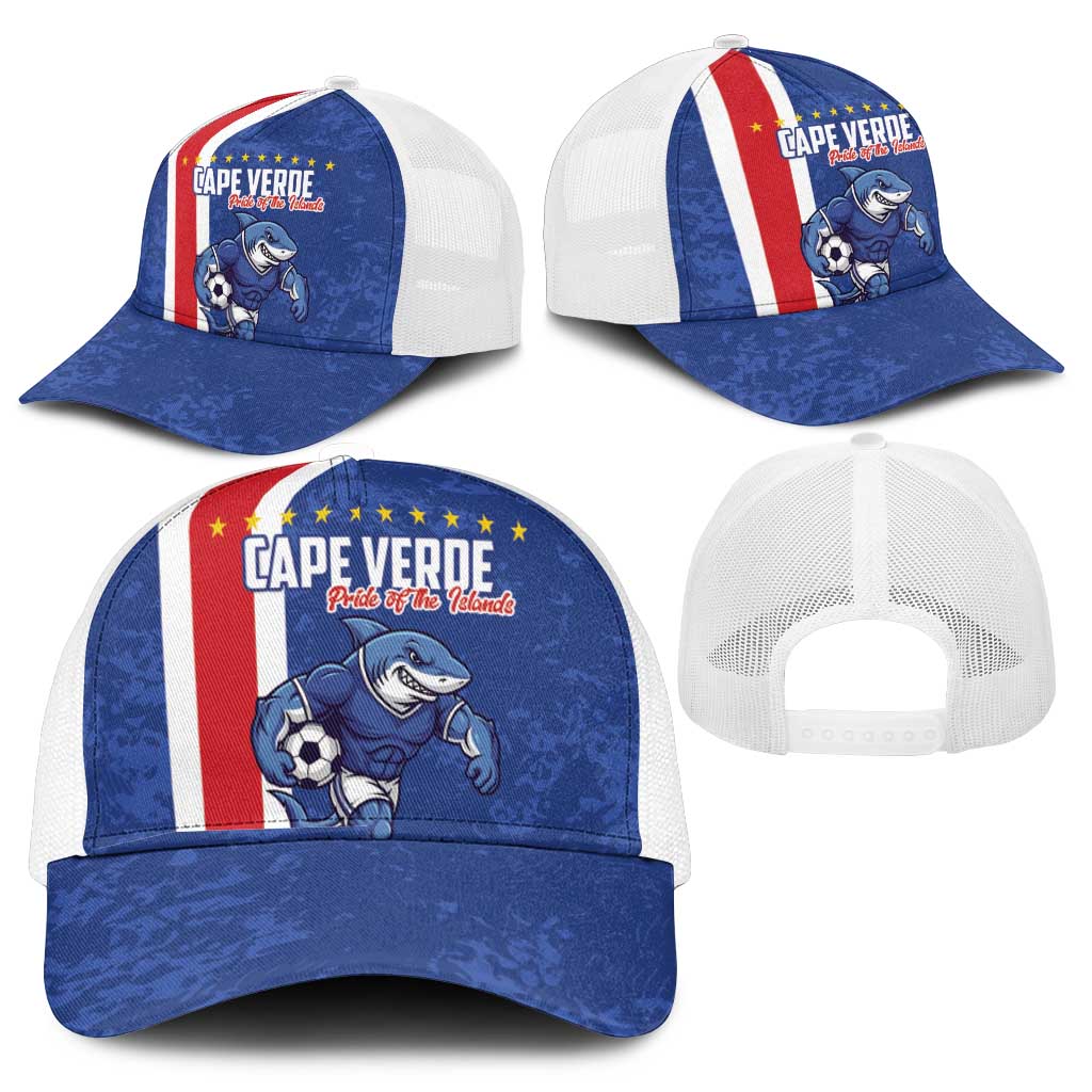 Cape Verde Football Mesh Trucker Cap Pride Of The Islands - Wonder Print Shop