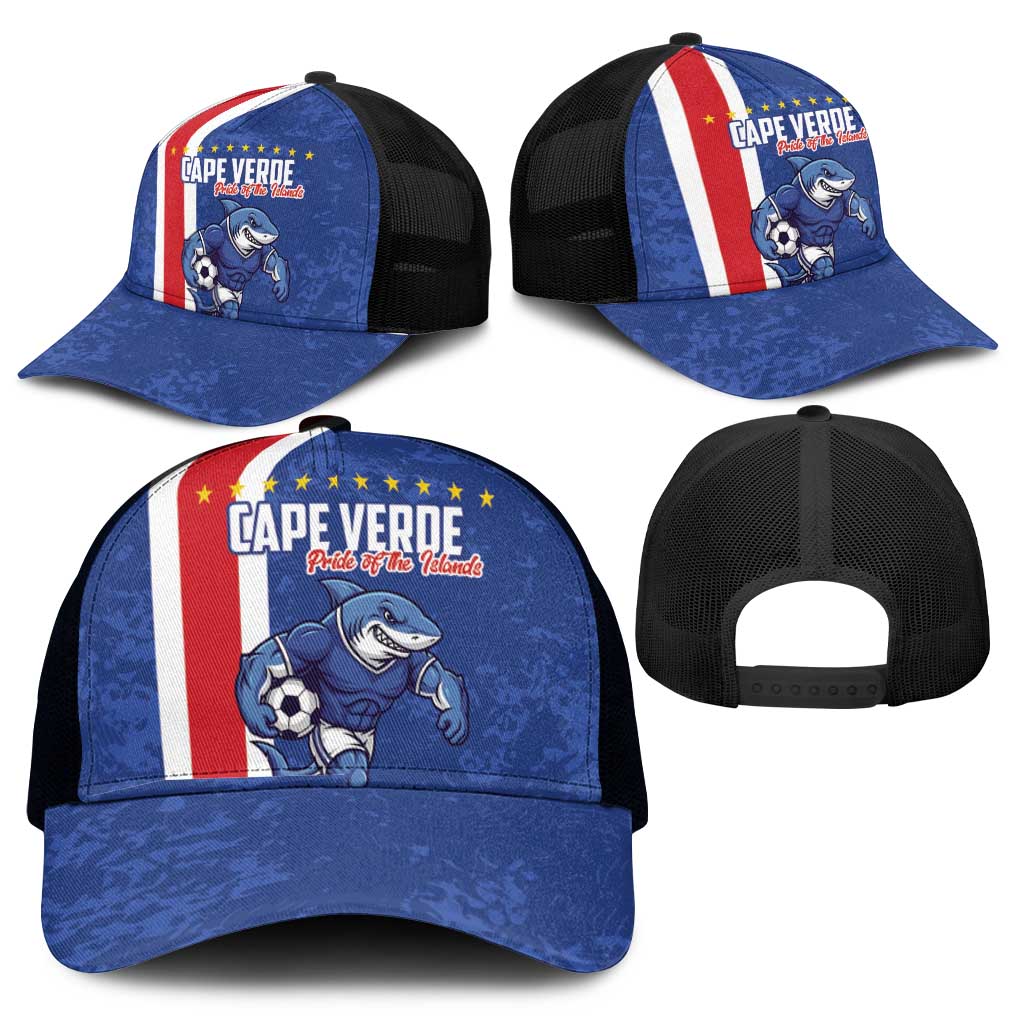 Cape Verde Football Mesh Trucker Cap Pride Of The Islands - Wonder Print Shop