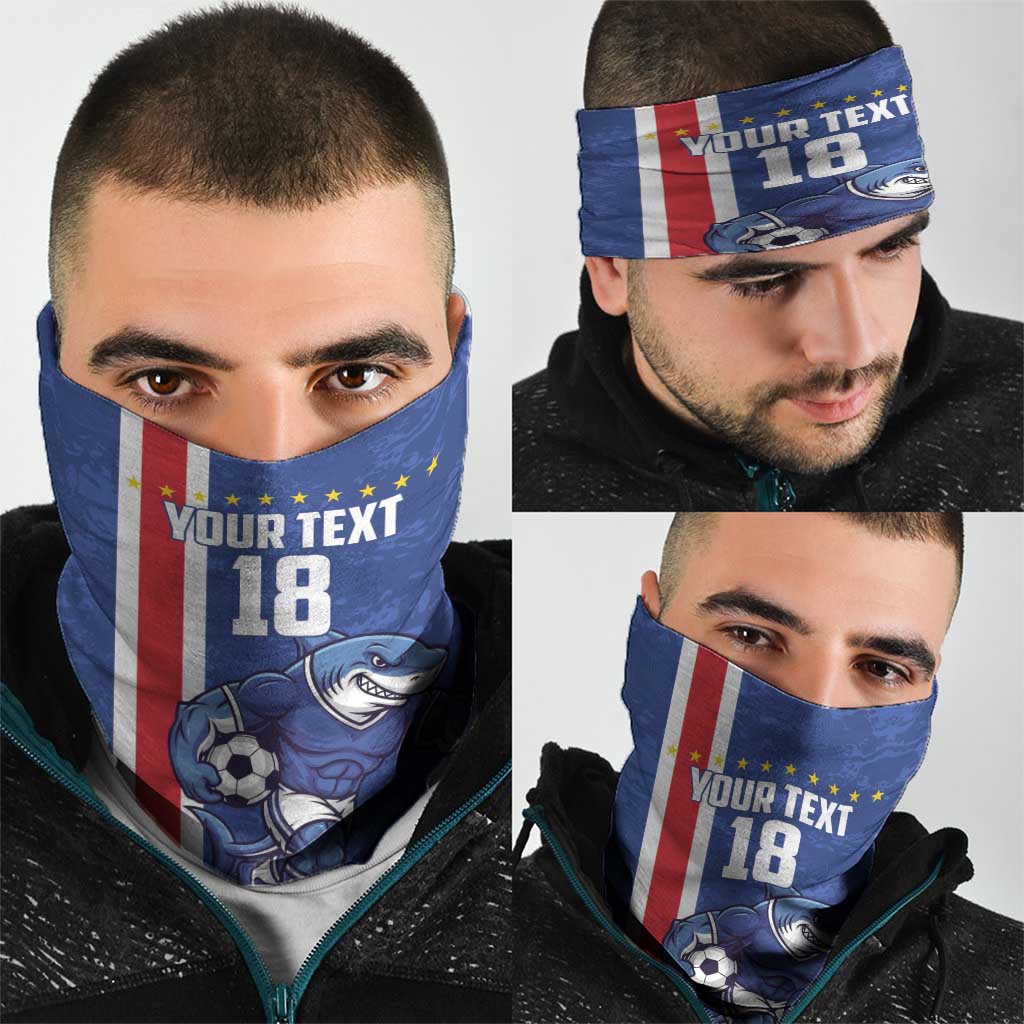 Cape Verde Football Custom Neck Gaiter Pride Of The Islands - Wonder Print Shop