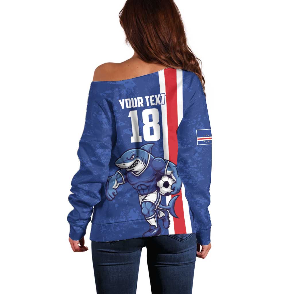 Cape Verde Football Custom Off Shoulder Sweater Pride Of The Islands - Wonder Print Shop