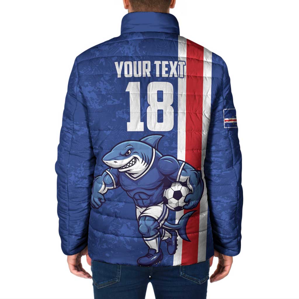 Cape Verde Football Custom Padded Jacket Pride Of The Islands - Wonder Print Shop