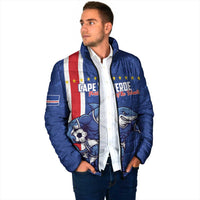 Cape Verde Football Custom Padded Jacket Pride Of The Islands - Wonder Print Shop