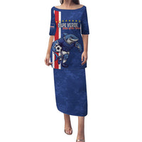 Cape Verde Football Custom Puletasi Pride Of The Islands - Wonder Print Shop