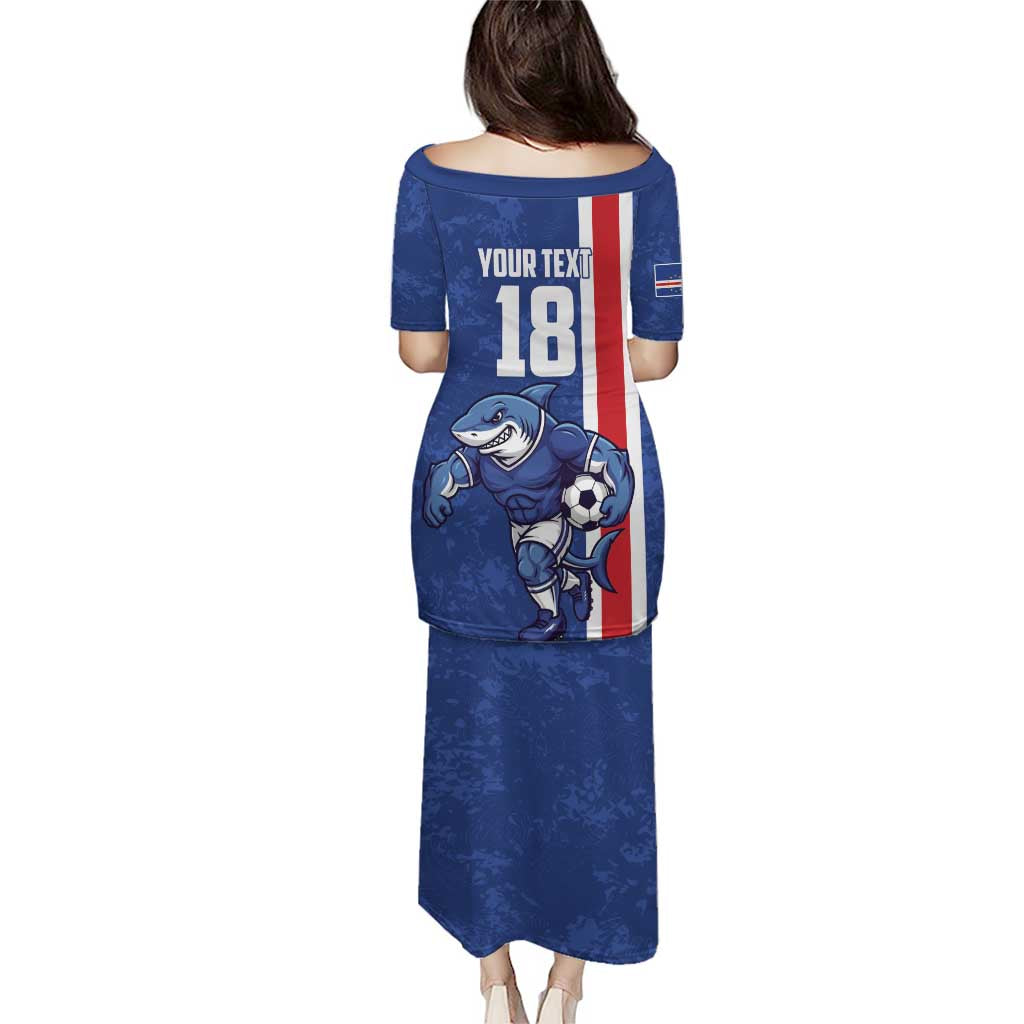 Cape Verde Football Custom Puletasi Pride Of The Islands - Wonder Print Shop