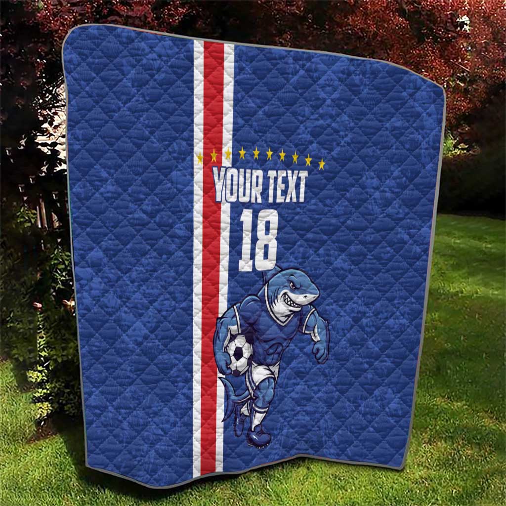 Cape Verde Football Custom Quilt Pride Of The Islands - Wonder Print Shop