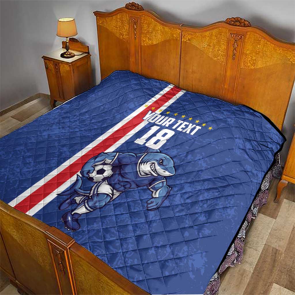 Cape Verde Football Custom Quilt Pride Of The Islands - Wonder Print Shop