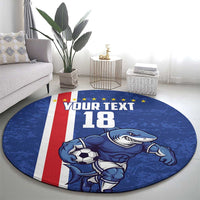 Cape Verde Football Custom Round Carpet Pride Of The Islands - Wonder Print Shop