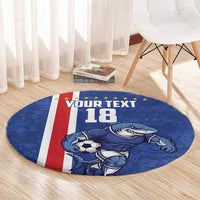 Cape Verde Football Custom Round Carpet Pride Of The Islands - Wonder Print Shop