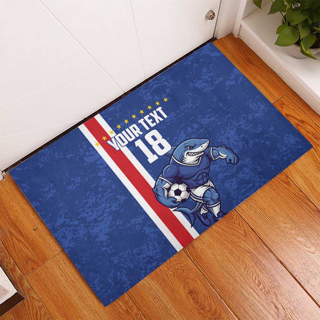 Cape Verde Football Custom Rubber Doormat Pride Of The Islands - Wonder Print Shop