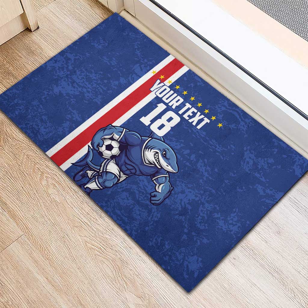 Cape Verde Football Custom Rubber Doormat Pride Of The Islands - Wonder Print Shop