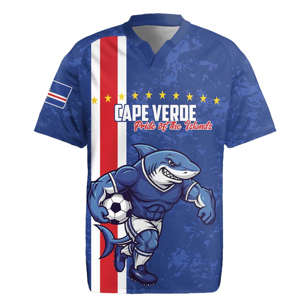 Cape Verde Football Custom Rugby Jersey Pride Of The Islands - Wonder Print Shop