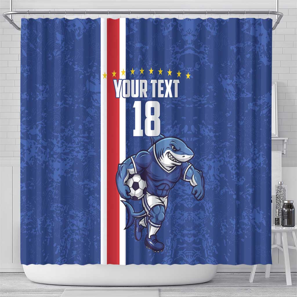 Cape Verde Football Custom Shower Curtain Pride Of The Islands - Wonder Print Shop