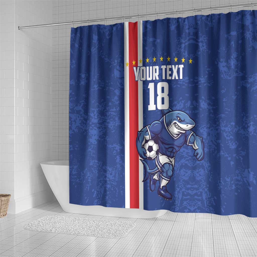 Cape Verde Football Custom Shower Curtain Pride Of The Islands - Wonder Print Shop