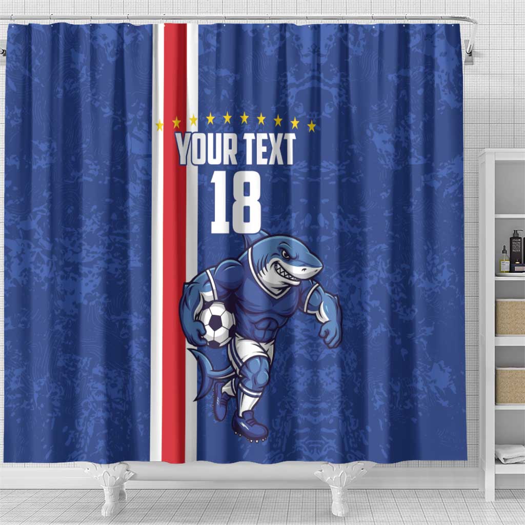 Cape Verde Football Custom Shower Curtain Pride Of The Islands - Wonder Print Shop
