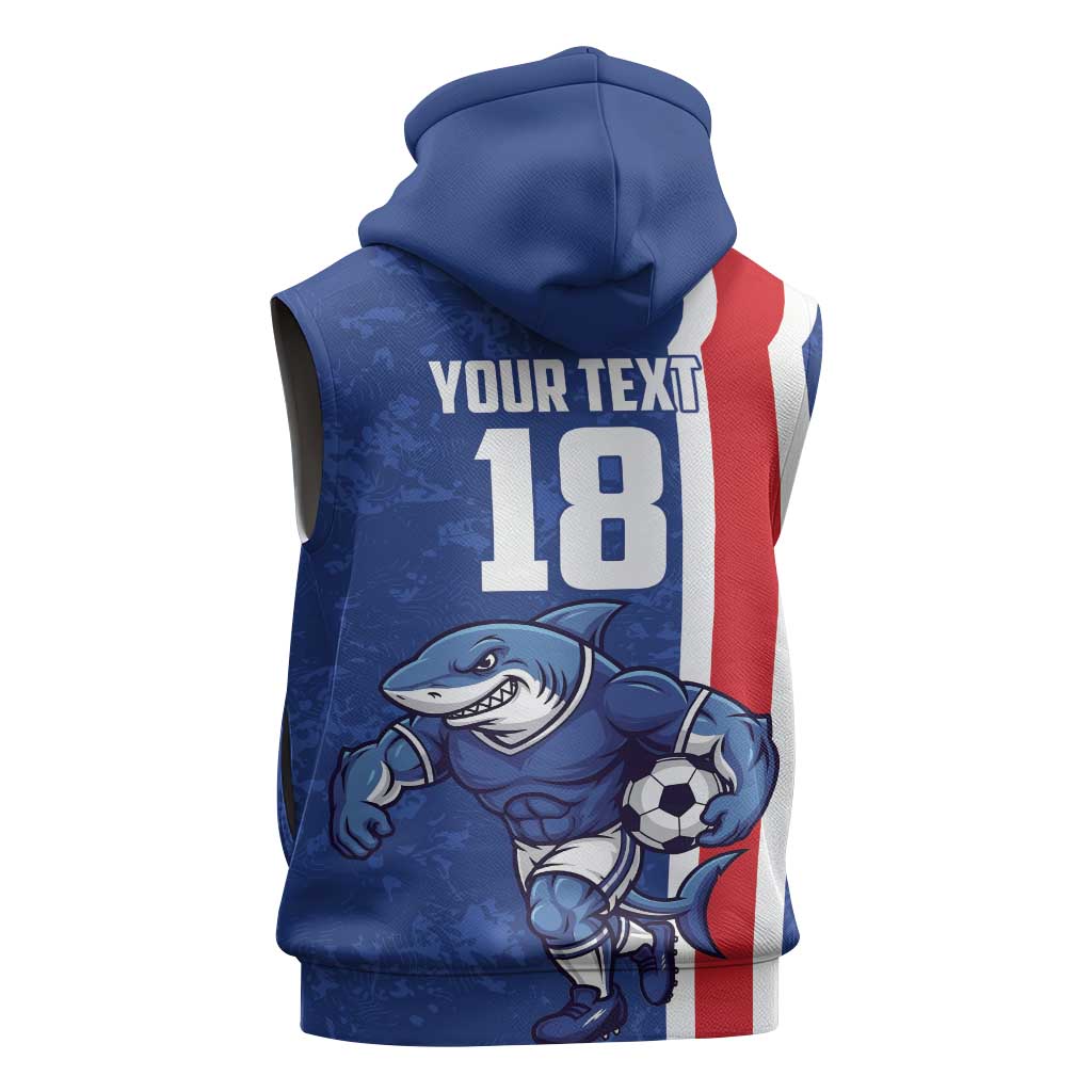Cape Verde Football Custom Sleeveless Hoodie Pride Of The Islands - Wonder Print Shop