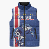 Cape Verde Football Custom Sleeveless Puffer Jacket Pride Of The Islands - Wonder Print Shop