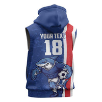 Cape Verde Football Custom Sleeveless Zip Hoodie Pride Of The Islands - Wonder Print Shop