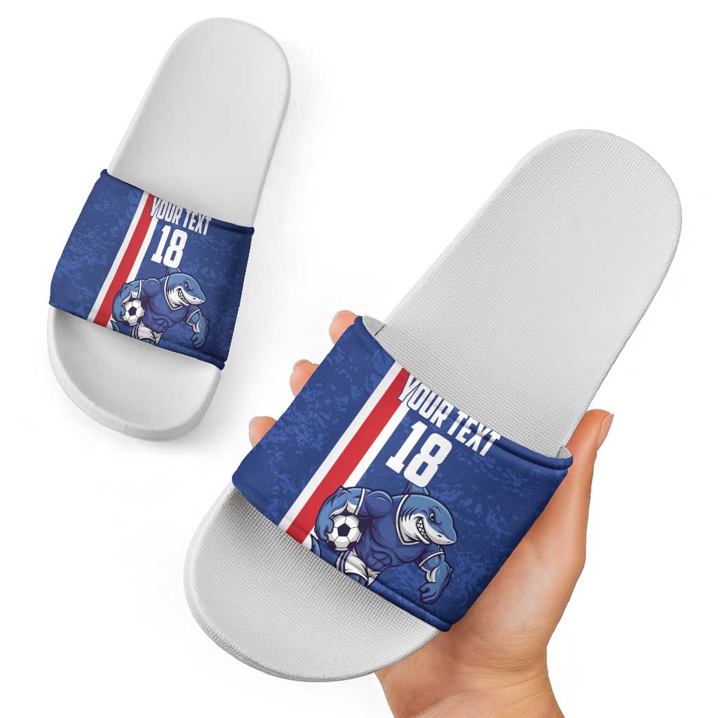 Cape Verde Football Custom Slide Sandals Pride Of The Islands - Wonder Print Shop