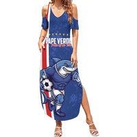 Cape Verde Football Custom Summer Maxi Dress Pride Of The Islands - Wonder Print Shop